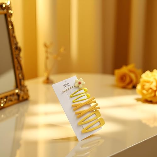 7 Pcs Yellow Sweet Flower Women Girl Barrette Bobby Pin Hairpin miniatura 3