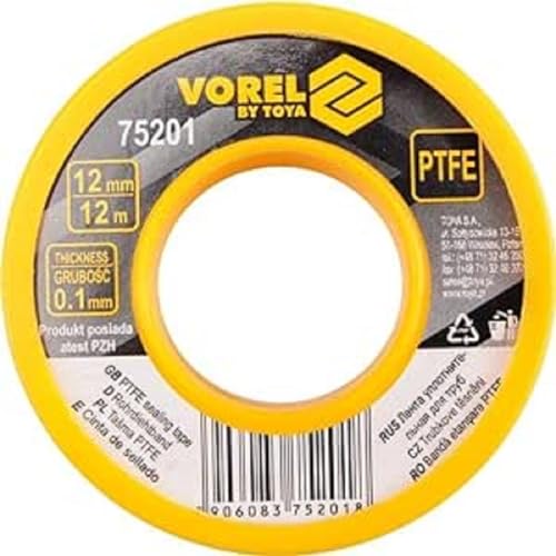 VOREL 75201-ptfe Ruban 12mx12mm x 0,1 mm
