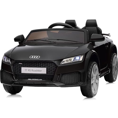 Hikiddo Kinder Elektroauto, Audi Lizenziertes 6V Elektroauto für Kinder ab 3 Jahre - Schwarz