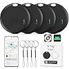 Air Tracker Android, 4 Traceur Tag Localisateur D’Objets Bluetooth, Smart Tracker Tag Fonctionne avec l’app Google Localiser (Uniquement Android), Android Smart Traceur Tag pour clés, Bagages