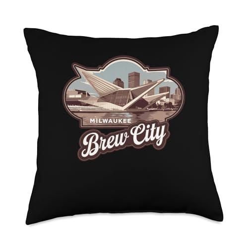 Milwaukee Brew City Scenic Architecture Design Throw Pillow