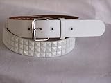  Emeco 3 R Pyramiden Nietengürtel gürtel WEISS Fashion Belt Belt77WHITE, GR: S