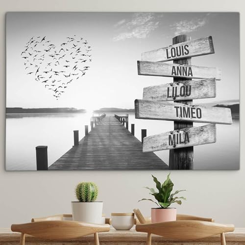 Toile Photo Personnalisée Avec Cadre - Impression HD, Plusieurs Tailles (ex: 30x40 Cm) - Cadeau Noël, Anniversaire, Décoration Murale
