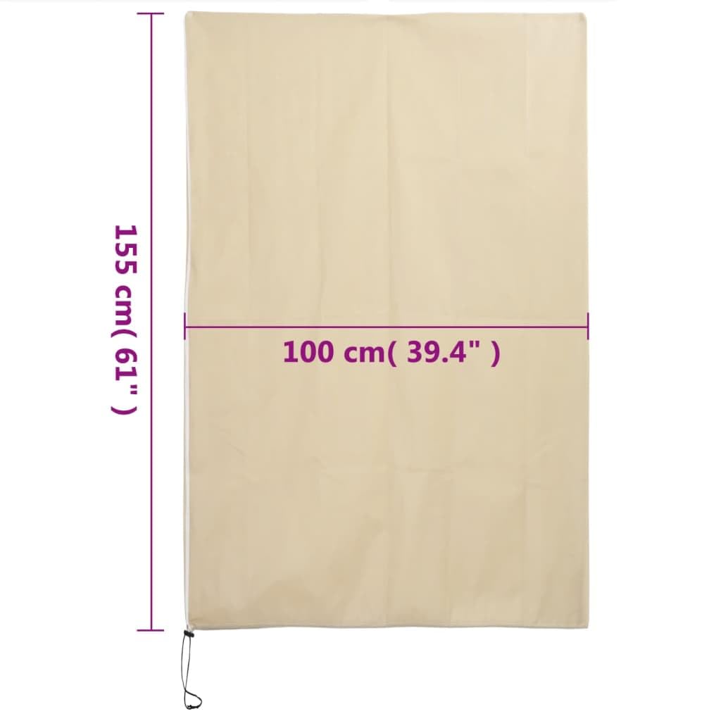 Włóknina zimowa z zamkiem błyskawicznym, 4 sztuki, 70 g/m², 1 x 1,55 m, ochrona przed mrozem, osłona na rośliny ze ściągaczem, do ogrodu, na grządkę, balkon, taras, ochrona przed mrozem i