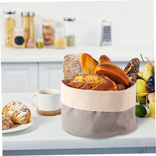 Cesta para servir pan de tela reversible Bin Bin con diseño de algodón adaptable 7