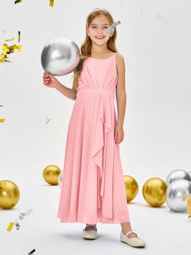 Imily Bela Girls Chiffon Dresses Formal Sleeveless Junior Bridesmaid Wedding Party Maxi Dress4