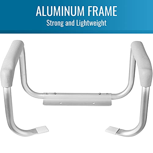DMI Toilet Safety Rails Toilet Handles for The Elderly Toilet Safety Handrails Frame Easy Assembly with no Tools, White by DMI - Image 5