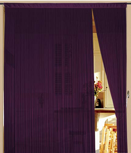 Kaikoon Fadenvorhang Lila 150 cm x 300 cm (BxH) Raumteiler & Türvorhang