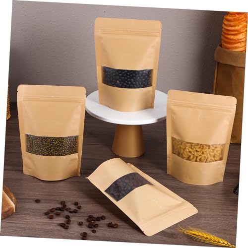 Sachets Refermables Papier Kraft Anti-Humidité pour Conserver Biscuits