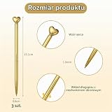 FloraVigo 3 długopisy w kształcie serca, zwijane, metalowe, 1,0 mm, czarny atrament, w dużym opakowaniu, urocze pisaki na prezent dla kobiet, do szkoły (3 sztuki)