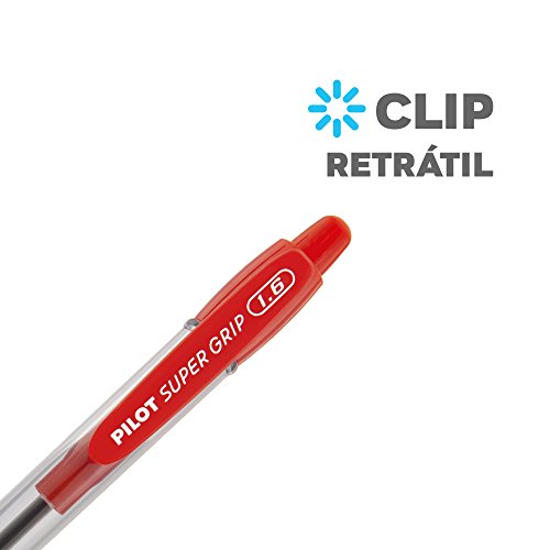 Caneta Super Grip Bpgp 10r G 1.6 Vermelha Pilot 12 Unidades