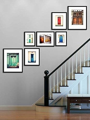 Classic by Casa Chic Pack of 3-Solid Wood 6x4 Photo Glass Front-with Picture Mounts-Frame Width 2cm-Black, 21.99x14.8x6.59 cm