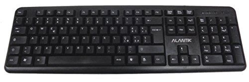 Alantik KBALS2 Tastiera QWERTY per PC, nero