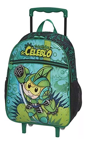 Kit Mochila Escolar Cebolinha Robô Astronauta Rodinhas G