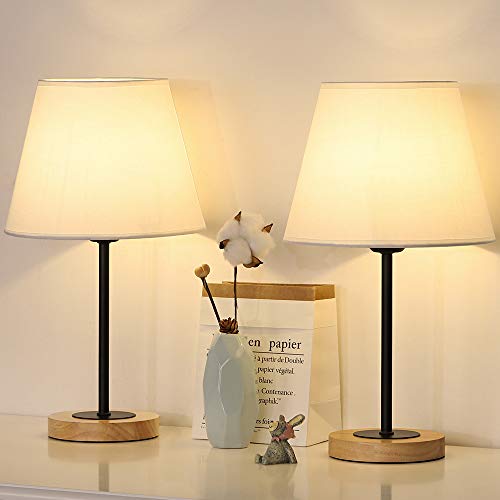 Small Table Lamps Set of 2, Bedside Desk Lamps for Bedroom Nightstands, Coffee