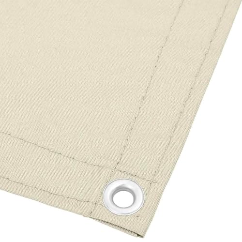 Écran de balcon crème 75x800 cm en polyester Oxford résistant à l'eau