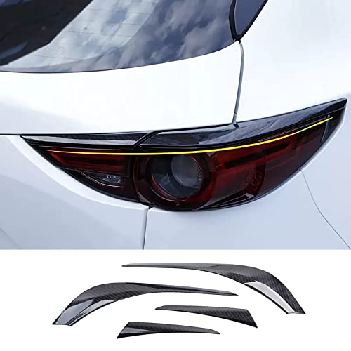 KELEIMAIマツダ 新型 CX-5 KF系 専用 外装パーツ テールライト オーバー アイライン カバー テールランプ メガーニッシュ MAZDA CX5 専用 設計 ABS 樹脂製 4 P 【カーボン調】