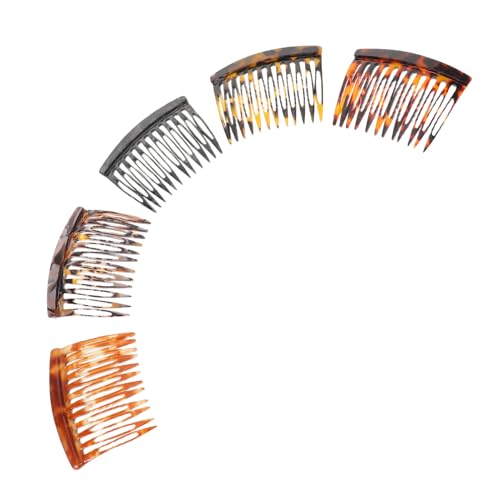 Peigne large dents en acétate anti-statique vintage pour chignon élégant x5