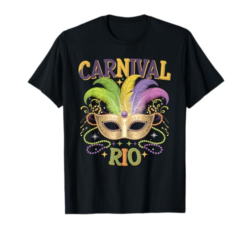 Carnival Rio Brazilian Carnival Costume Brazil Mask Outfit T-Shirt