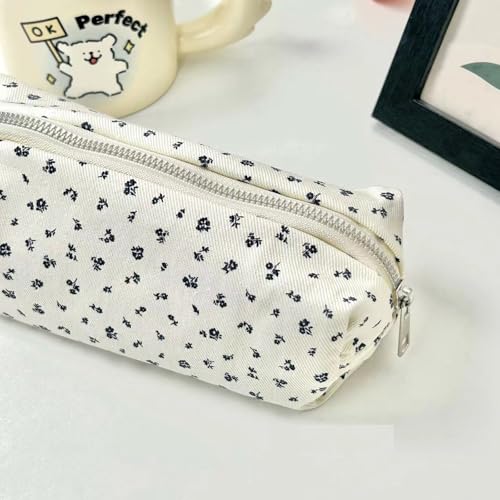Qiwenr Federmäppchen Federmappe Bleistift, Pencil Case, Mäppchen ETU, die Cartoon-Tasche ist Klein und süß und Kann als Spielzeugtasche, Schlüsseltasche Verwendet Werden, Geldtasche(weiß, blau)