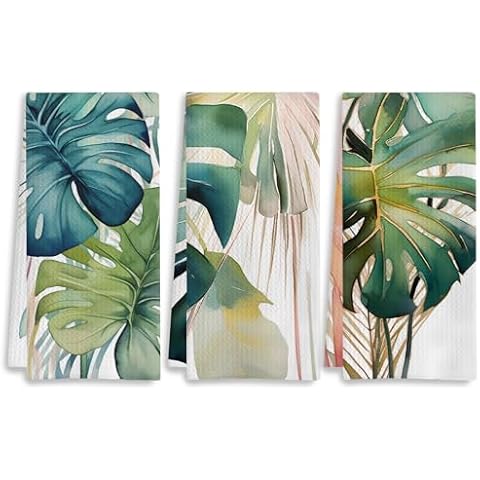 COWEB Tropical Kitchen Towels Set of 3 Cover