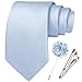 Hi-Tie Baby Blue XXL Extra Long Ties for Men 70