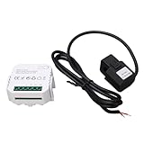 Fafeicy Smart WiFi Electricity Meter with Clamp, 80A Power Consumption Monitor, Remote Control, Overload Protection, Energy Management, Black