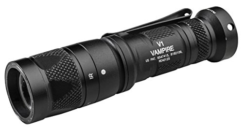 Surefire V1-B-Bk Vampire, 3V,  Dual Output 5/250 Lu White Light, 10/100Mw Of Ir, Alum Black Type Iii Ano, Clickie  Switch #TOP10
