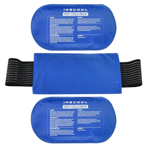Ice Packs for Injuries Reusable, Hot & Cold Gel Ice Pack for Pain Relief (3Pcs Set), Flexible Therapy Pad for Sports Injuries, Swelling & Muscle Recovery, Safe & Eco-Friendly