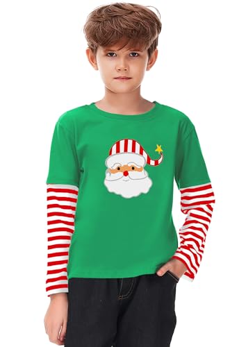Remimi Unisex Kids Halloween Long Sleeve Shirt Fancy Print Stripe Shirts 2-12 Years4