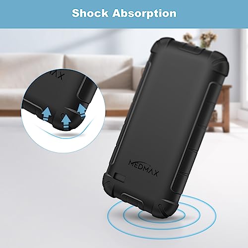 MEDMAX Silicone Case for Omnipod 5, Lightweight Shockproof Anti Slip Protective Cover Soft Gel Skin with Raised Bezel for Omnipod 5 Device, (Black)