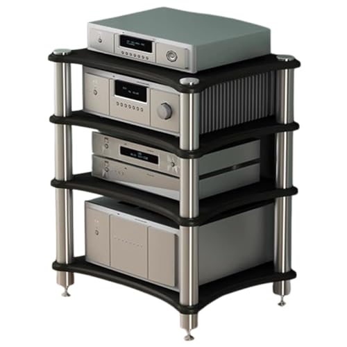 4-Tier AV Media Stand for Home Theater and Office