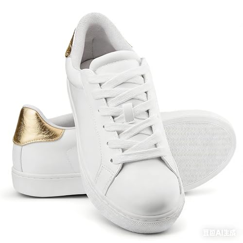 Image of PARTY Women's Dressy Fashion Star Sneakers Lace-Up Low Top Comfortable Cushioned Walking Shoes