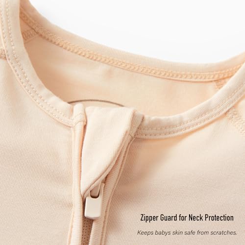 Newborn Baby Clothes with Viscose from Bamboo, 2-Way Silent Zipper Long Sleeves Jumpsuit for Boys and Girls3