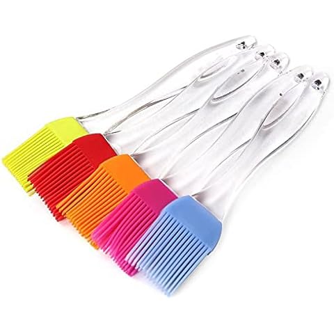 Silicone Basting Pastry & BBQ Brush Set -Giftorld 5 PCS Silicone BBQ Pastry Oil Brush Turkey Baster,Barbecue Utensil use for Grilling and Marinating (17.5 CM * 3.25 CM(LW)) Cover