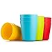 PLASKIDY Kids Cups - Set of 12, 8 oz Plastic Cups Reusable - Dishwasher Safe - BPA-Free for Kids & Toddler