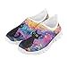 Pointodoor Kids Art Paint Shoes for Boys Girls Slip on Fashion Causal Sneakers Black Cat Rainbow Sky Print Walking Running Tennis Shoes Zapatos para Niñas