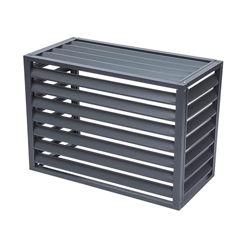 Rejilla moderna para aire acondicionado, rejilla gris, 100 x 50 x 70 cm (1,5 p), material duradero, fácil instalación, mejora el encanto del espacio al aire libre