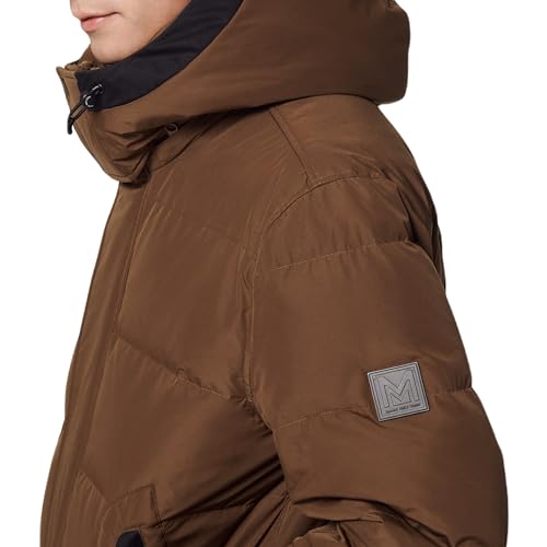 Image of Andrew Marc Men's Short Quilted Inner Bib Attached Down Fill Phoenix Down Bomber Hybrid