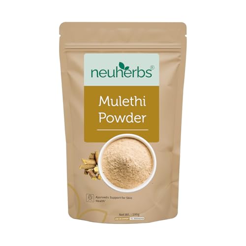 Image of Neuherbs Mulethi Powder - 100g | Yashtimadhu Licorice /Glycyrrhiza Glabra Powder For Glowing & Healthy Skin | Herbal Supplement To Boost Immunity | 100% Pure & Natural No Added Preservatives