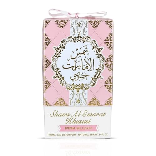 Ard al Zaafaran Pink Blush Shams Al Emarat Khususi, Marshmallow Blush Perfume For Women, Eau de Parfum - 100 ML (3.4 OZ) Romantic & Sweet Arabian Perfume - A Captivating Scent wrapped in Pink Bottle - Image 4