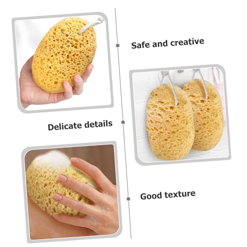Éponge de bain exfoliante corps avec lanière lot de 2 - 3