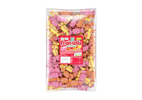 Fruittella Juicy Chews - Vegan Friendly Party Sweets & Variety Pack with Strawberry Orange & Lemon Flavours - 2KG Bulk Bag