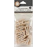 Canvas Corp CVS2136 1-Inch-by-.25-Inch Mini Natural Clothespins 25 Pieces