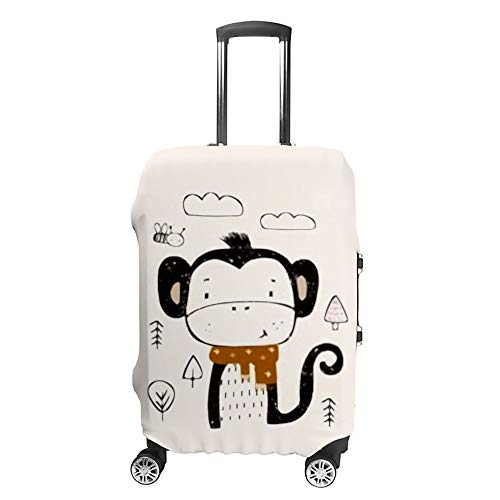 Housse de transport pour valise de voyage élastique motif singe protection bagage soute