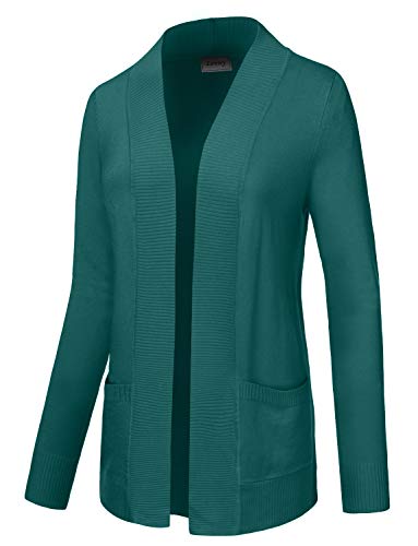 J. LOVNY Women's Open Front Draped Knit Long Sleeve Pocket Sweater Cardigan (S-3XL)2