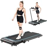 LIJIUJIA 2 in 1 Under Desk Treadmill, 2.25HP Foldable Electric Treadmill for Office Home,Walking Jogging Machine