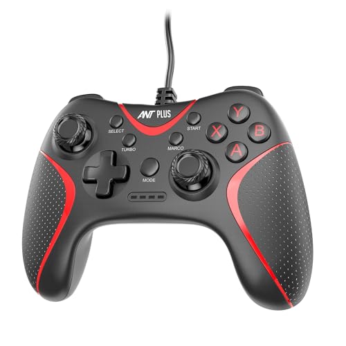 Image of Ant Plus Leo 200 Wired Gamepad with Integrated Force Feedback, ABXY Keys, Ergonomically Design, 1.8m USB Cable for PC