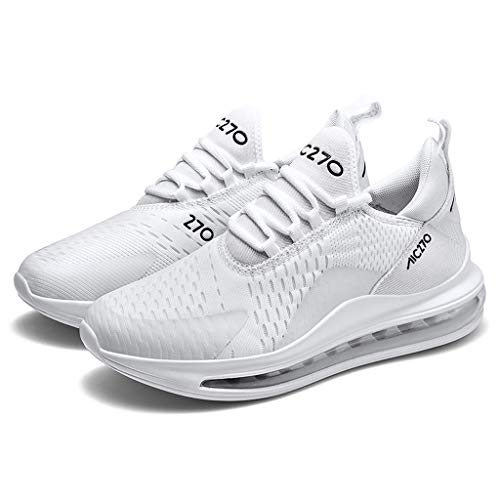 Men Solid High Top Male Air Cushion Mesh Breathable Running Shoes Lightweight Walking Sport Shoes