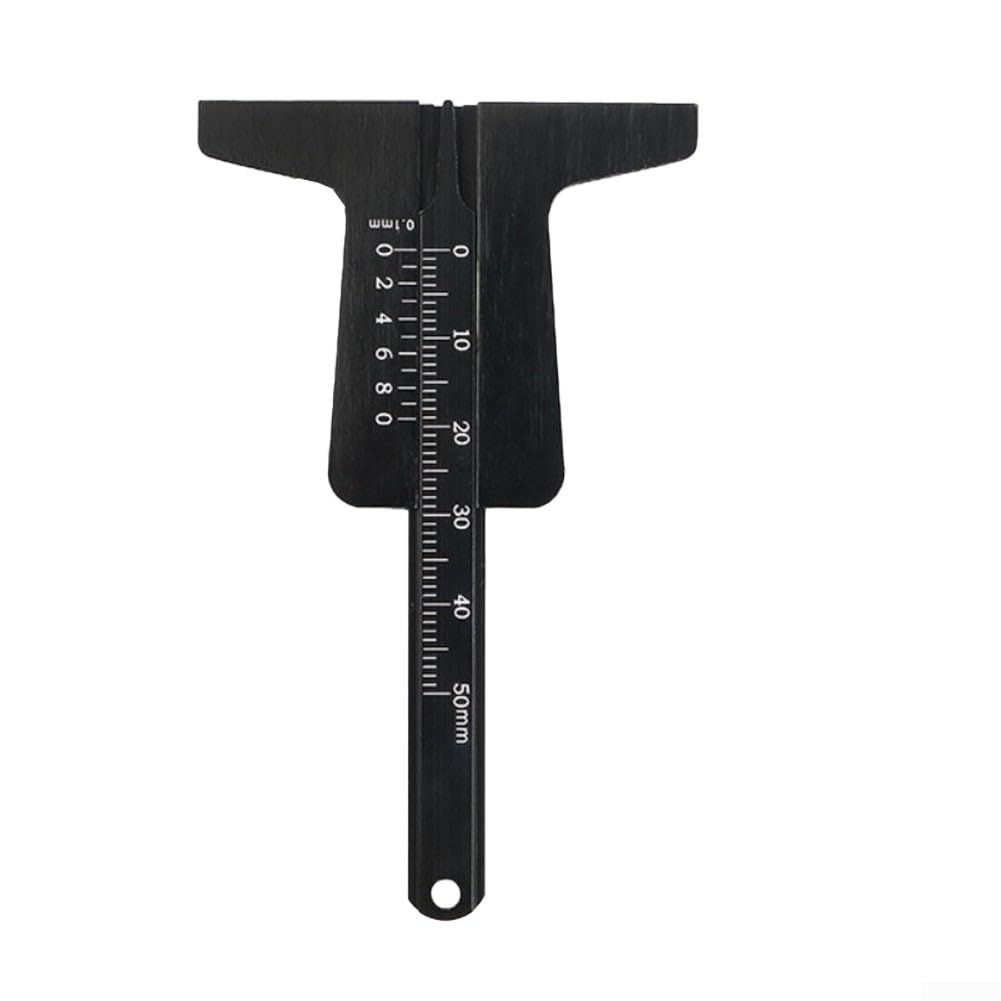 Misuratore di profondità del battistrada, da 0 mm a 50 mm, in acciaio inox, strumento di misurazione per auto, moto, camion, rimorchi, sonda resistente, design compatto (argento)